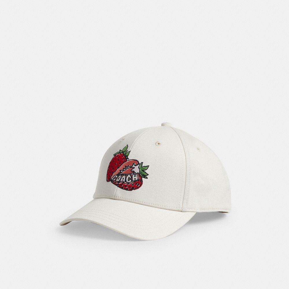 coach retro sliced strawberry print baseball hat CAP86-N0T