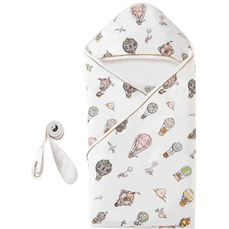 嫚熙婴儿抱被纯棉襁褓防惊跳春夏夹棉可外出