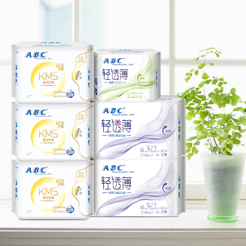 【返40元猫超卡】ABC卫生巾6包38片