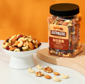 29.9元包邮！三只松鼠 每日坚果500g