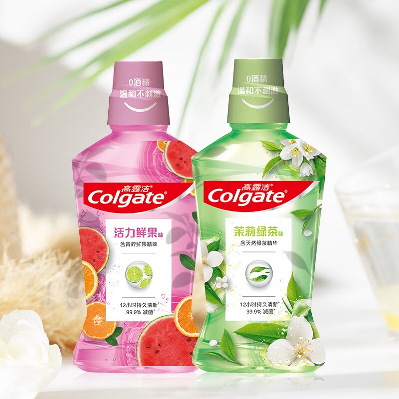 【高露洁】含氟漱口水混合装500ml*2