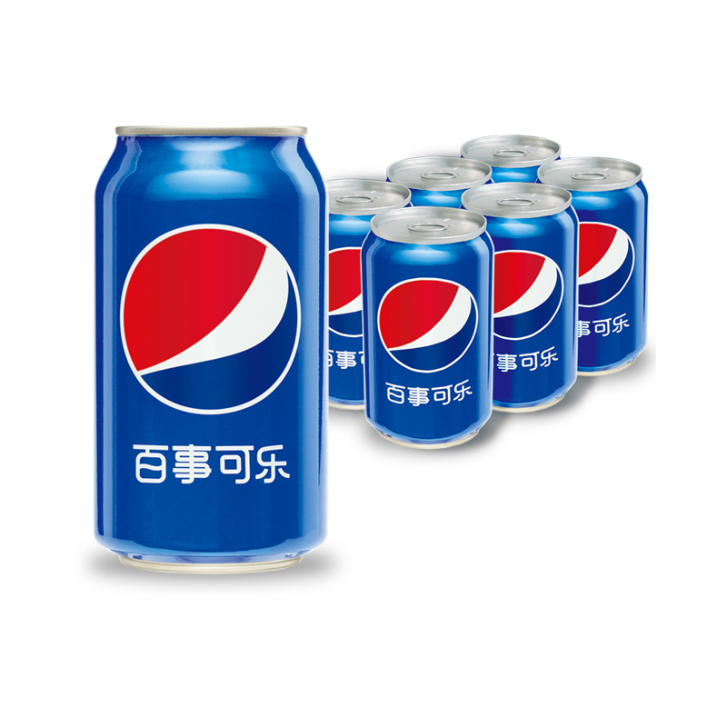 百事可乐原味碳酸汽水330ml×6罐