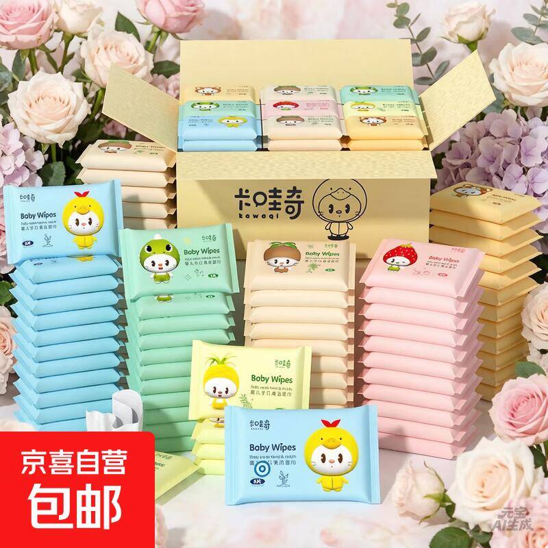 1.01元抢1.01婴儿手口湿巾8片*1包