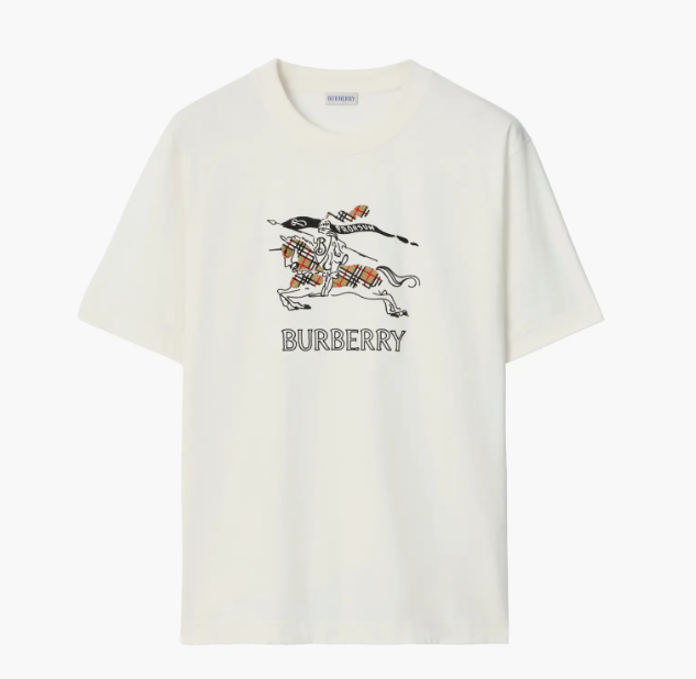 Burberry 6折特惠：白色战马T恤美国免邮