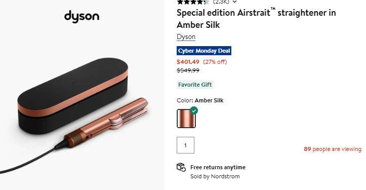 Dyson Hair Straightener Sale