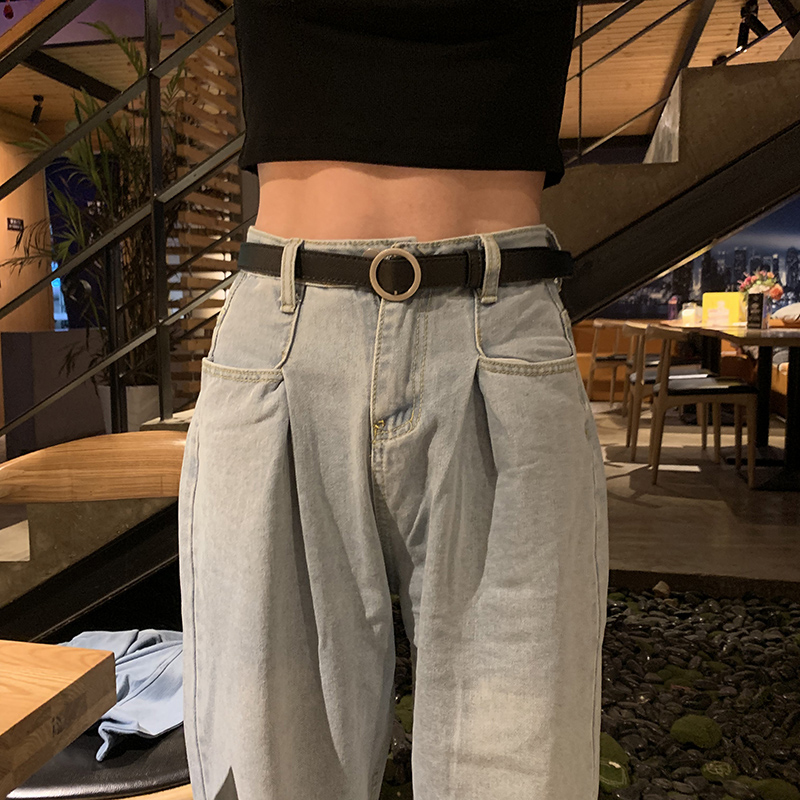 【湿美】简约百搭ins韩版无孔皮带