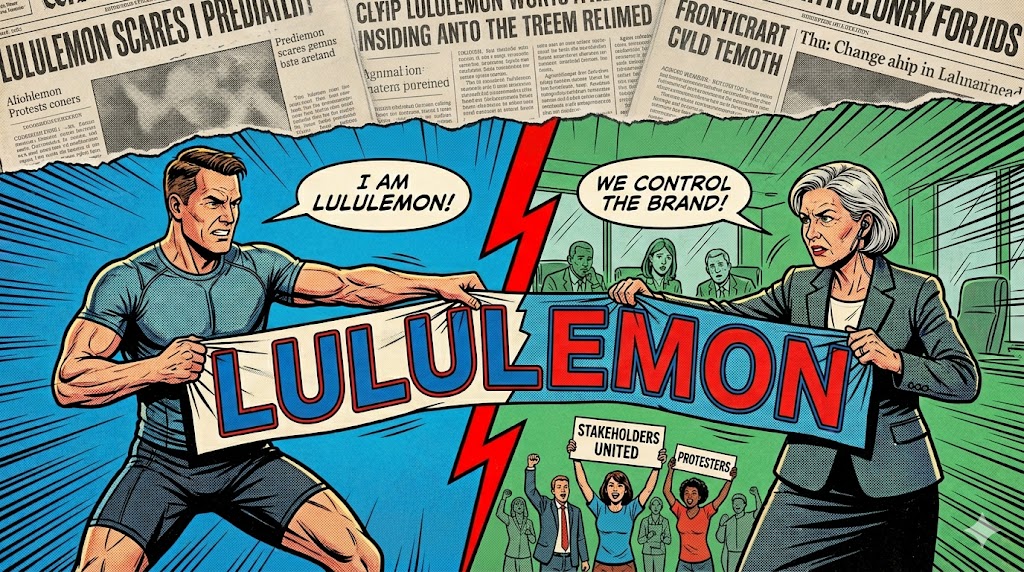 lululemon store front and branding representing the current corporate news