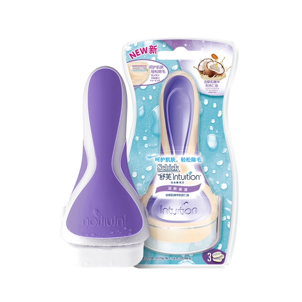 舒适舒芙刮毛刀女士1刀架2刀头