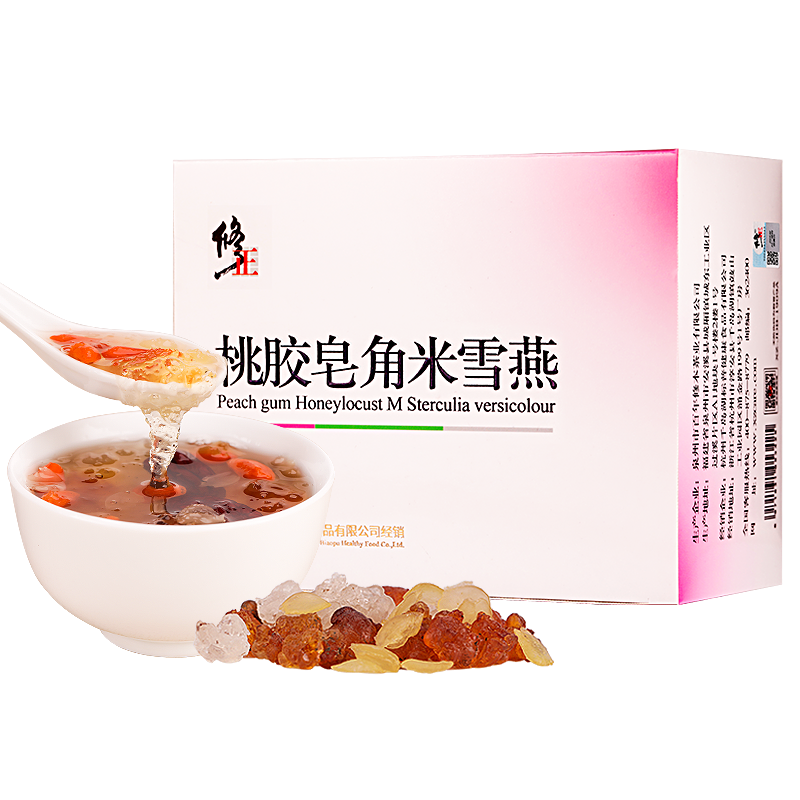 修正桃胶皂角米雪燕组合皂角米鲜炖雪燕