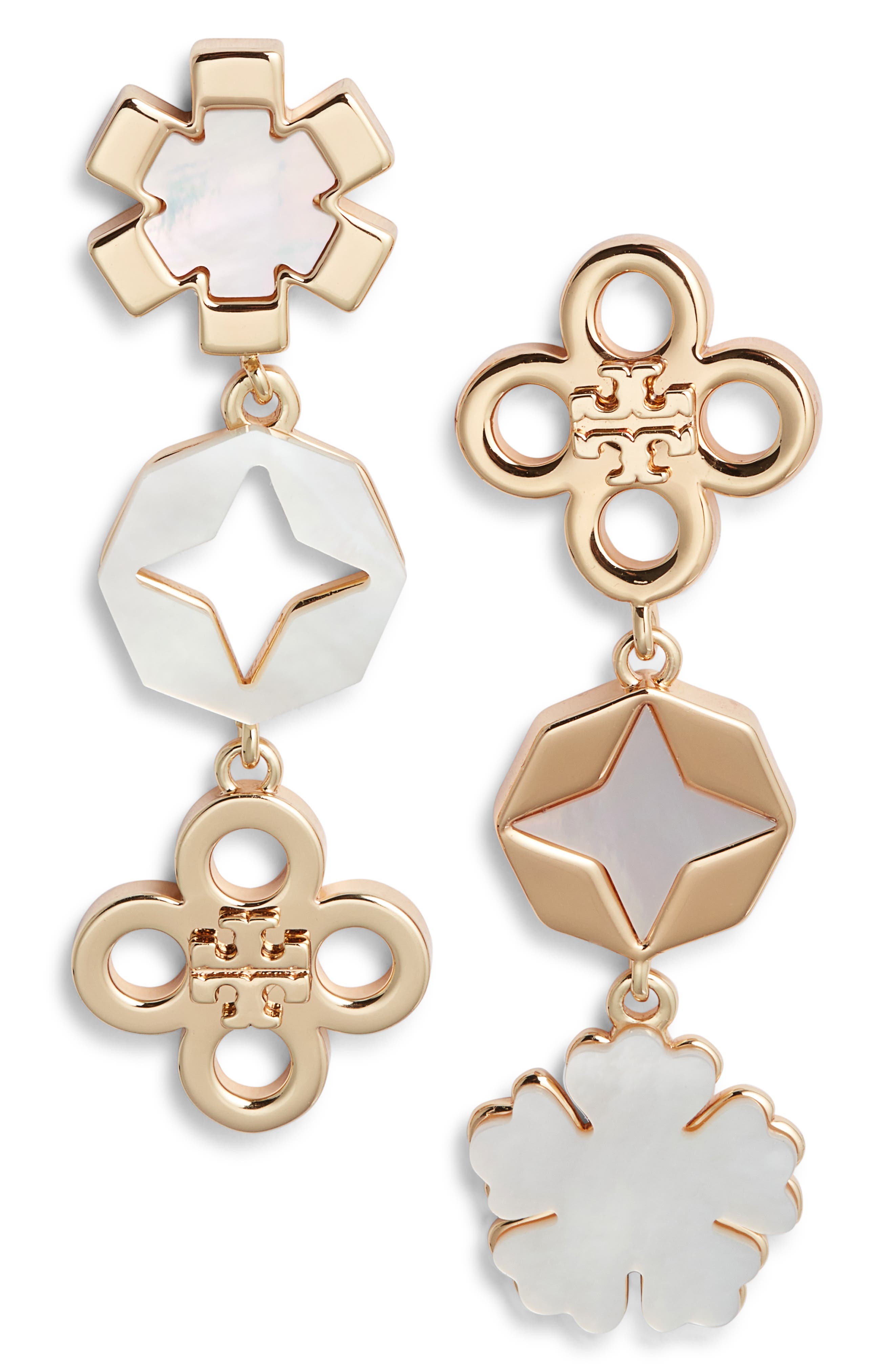 Tory Burch Kira Clover Linear Earrings