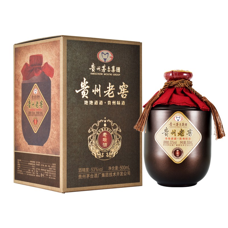 贵州茅台集团53度柔和酱香型粮食白酒贵州老窖500ml*6瓶