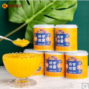 【京东】林家铺子  杨枝甘露芒果 椰果 西米露312g，低至4元/罐