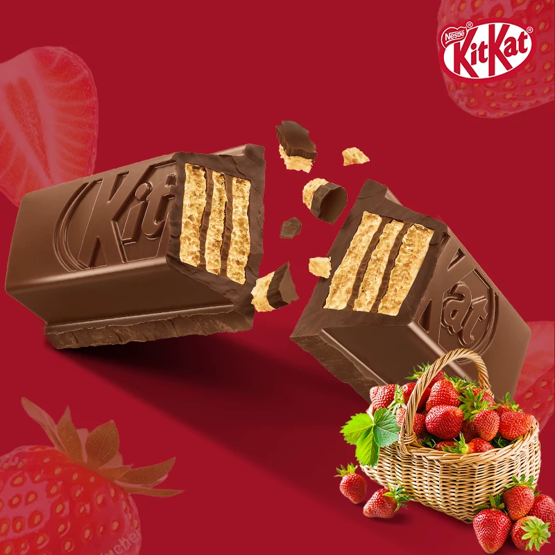 福记奇巧巧克力牛奶味96g袋威化巧克力