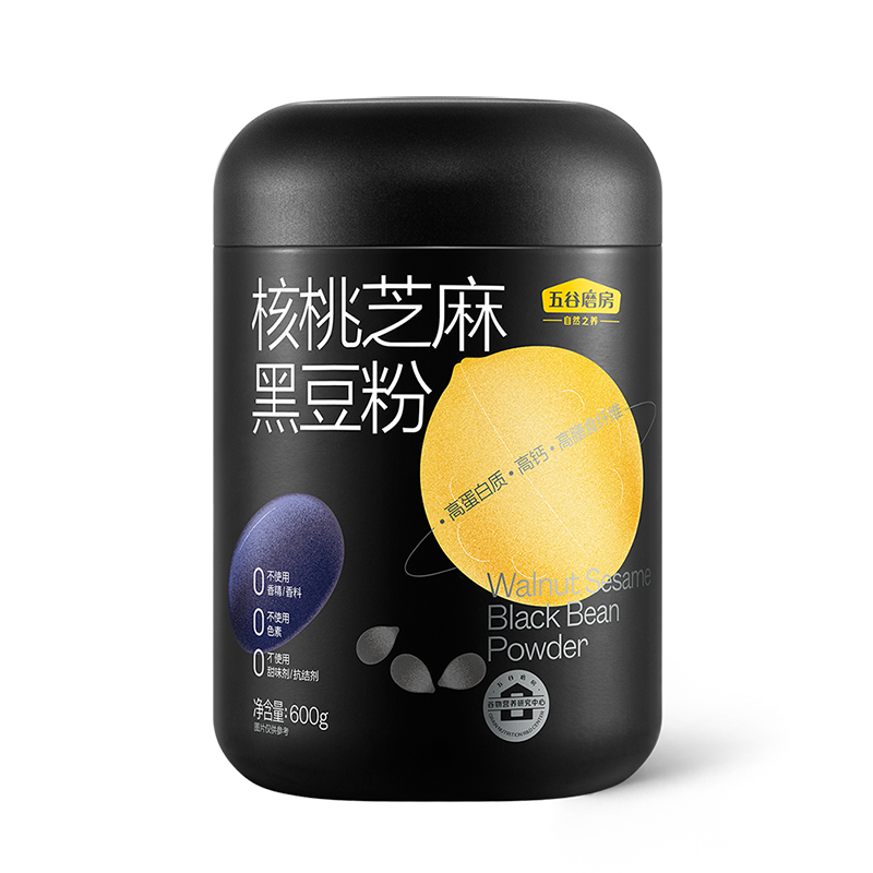 【五谷磨房】黑芝麻糊核桃粉代餐粉600g
