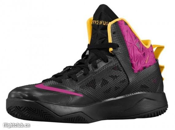 nike zoom hyperfuse 2013 黑/红树莓/橙 现已发售