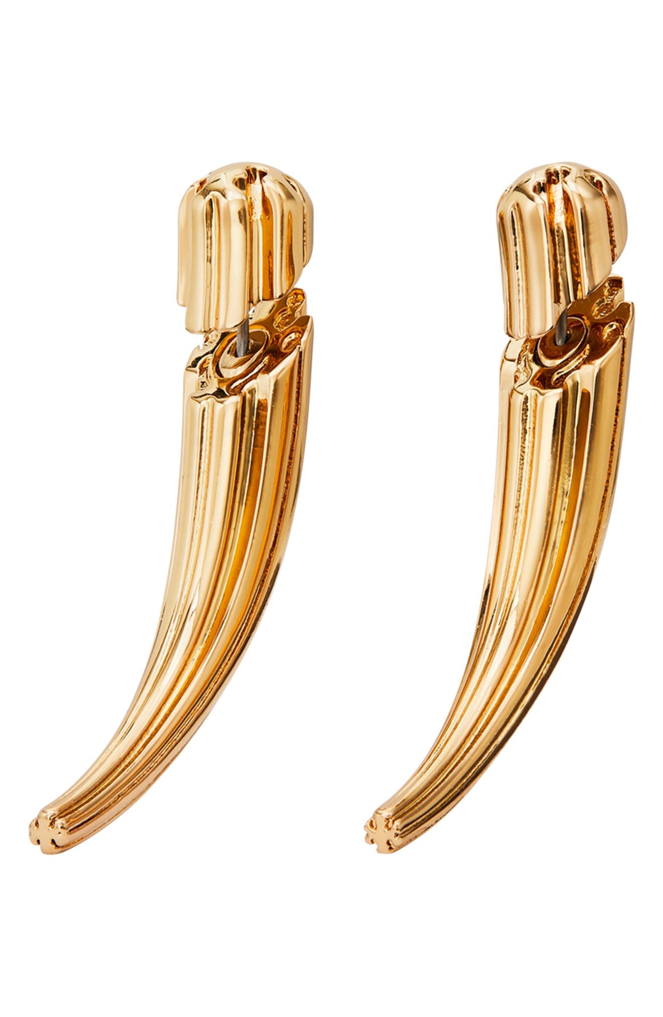 Tory Burch Logo Spike Front/Back Earrings