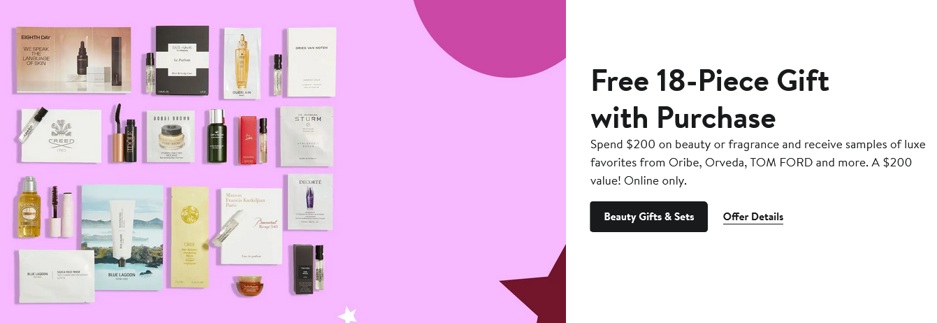 Nordstrom 18-piece luxury beauty gift set contents