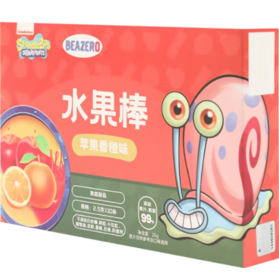 81.9元！未零海绵宝宝苹果香橙味水果棒儿童零食25g*8件