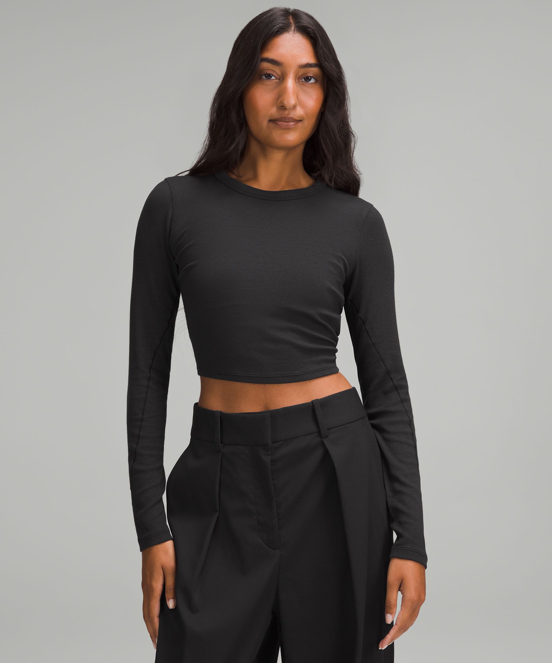 Lululemon Hold Tight Straight-Hem Cropped Long-Sleeve Shirt