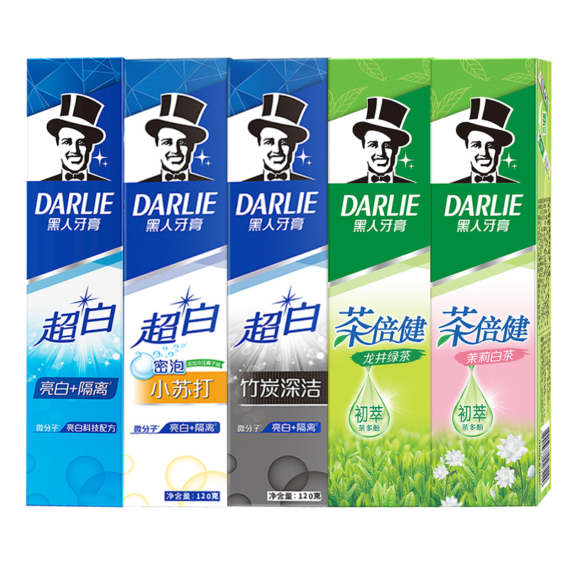 黑人牙膏90g*5支+40克+清香剂+挤压器