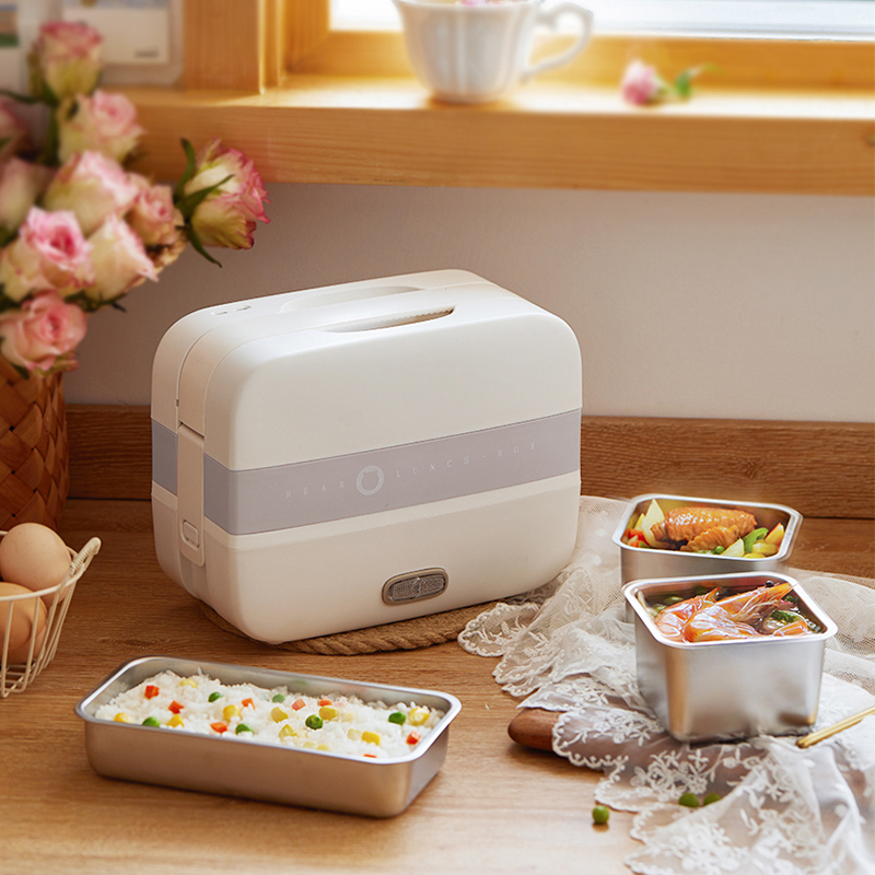 【小熊】可插电蒸煮保温电热饭盒