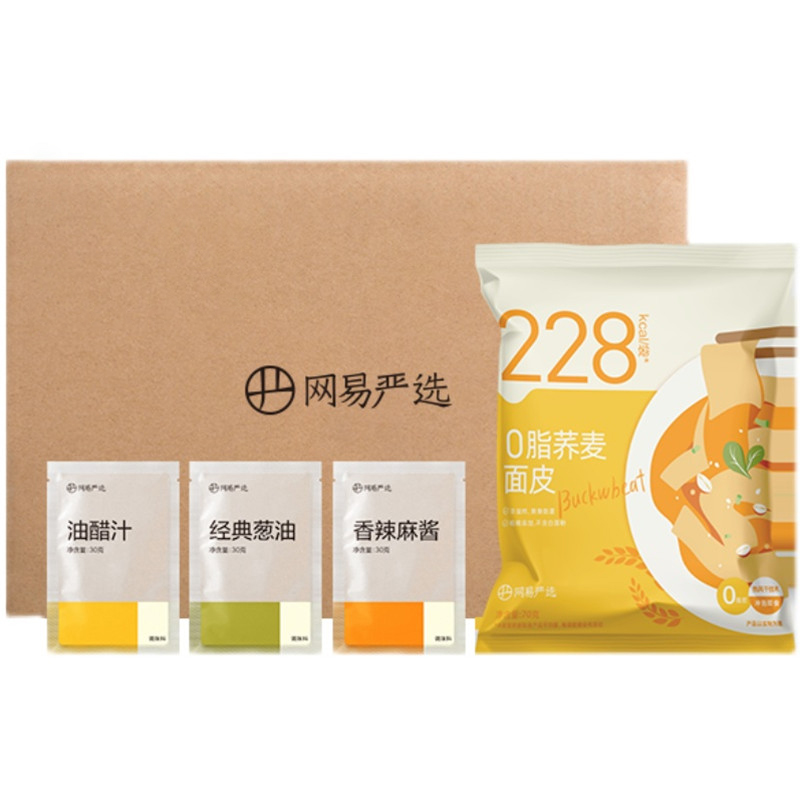 网易严选0脂非油炸轻卡荞麦面6袋
