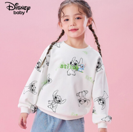 69.9元！迪士尼Disney女童针织印花卫衣