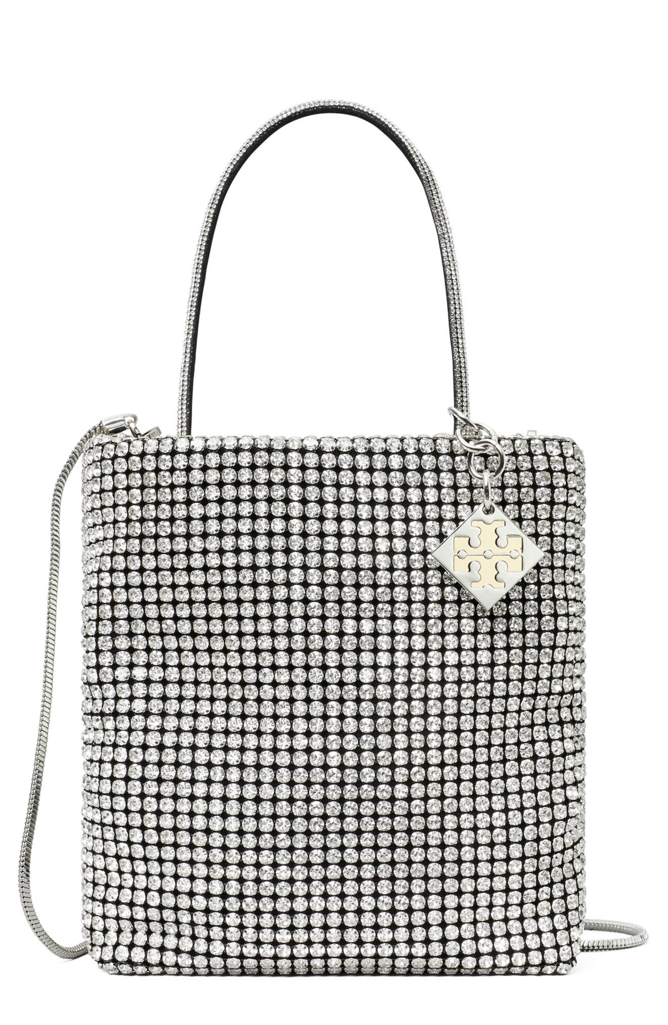 Tory Burch Key Item Crystal Embellished 汤丽柏琦钻石包 Silver