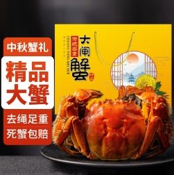 【活蟹】99元包邮！预售大闸蟹  中秋国庆礼品  公3.5母2.5，4对8只