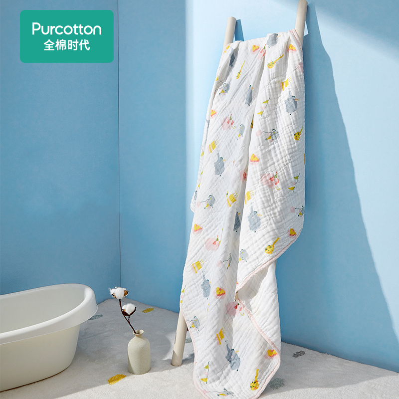 【全棉时代官方旗舰店】宝宝6层纯棉浴巾