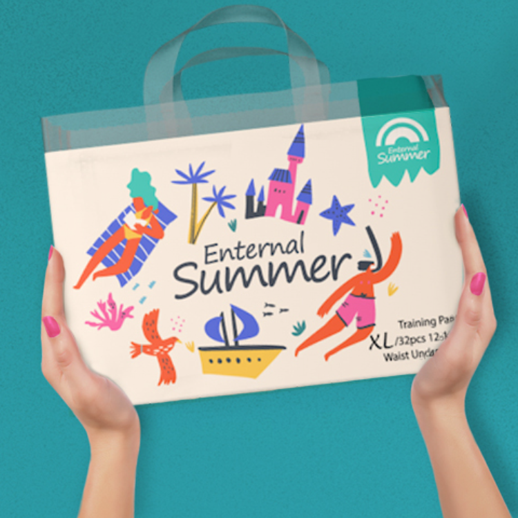 【拍4件】盛夏光年么么茶超薄透气尿不湿