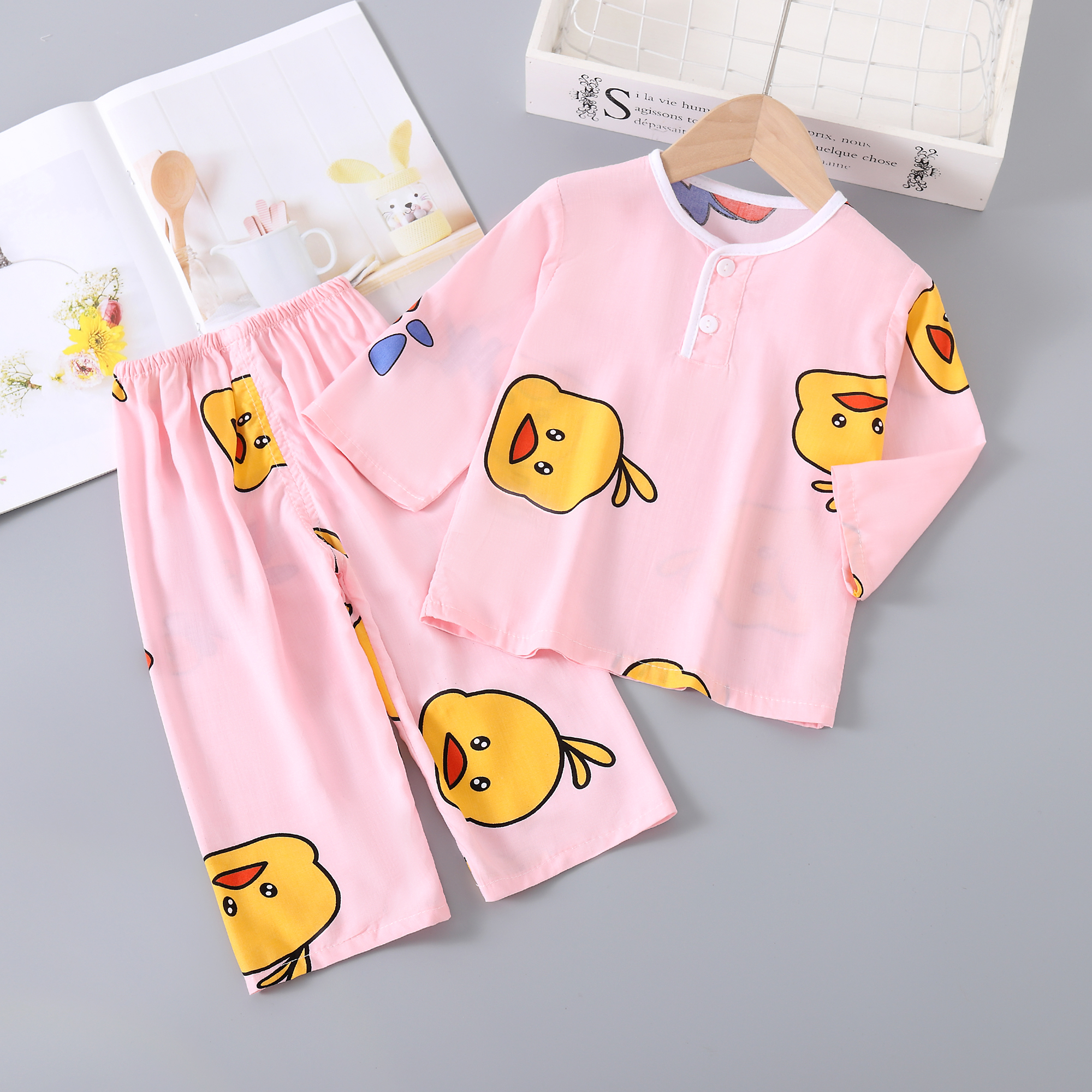 【可签到】全尺寸夏季儿童绵绸睡衣家居服