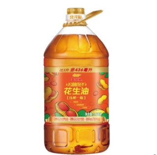 164.81元包邮！金龙鱼 不油腻花生油5.436L*2桶