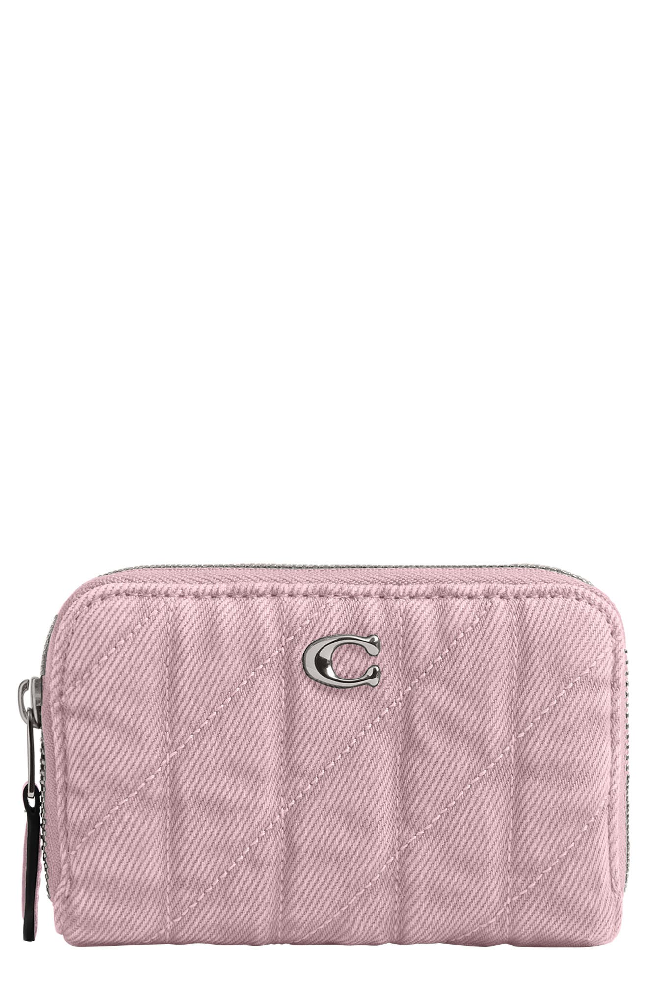 COACH Essential Quilted Denim Zip Wallet