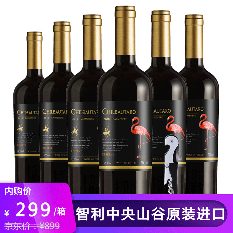 【六支礼盒装】智利进口红酒整箱