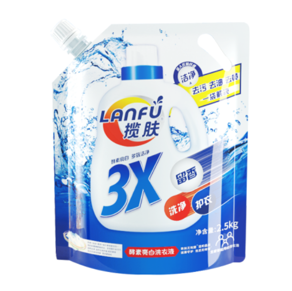 【有券的上】6.9元包邮！揽肤 3倍洁净洗衣液 5斤