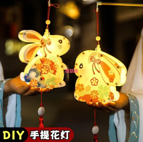 12.9元包邮！南啵丸 2022中秋儿童手提发光卡通灯笼