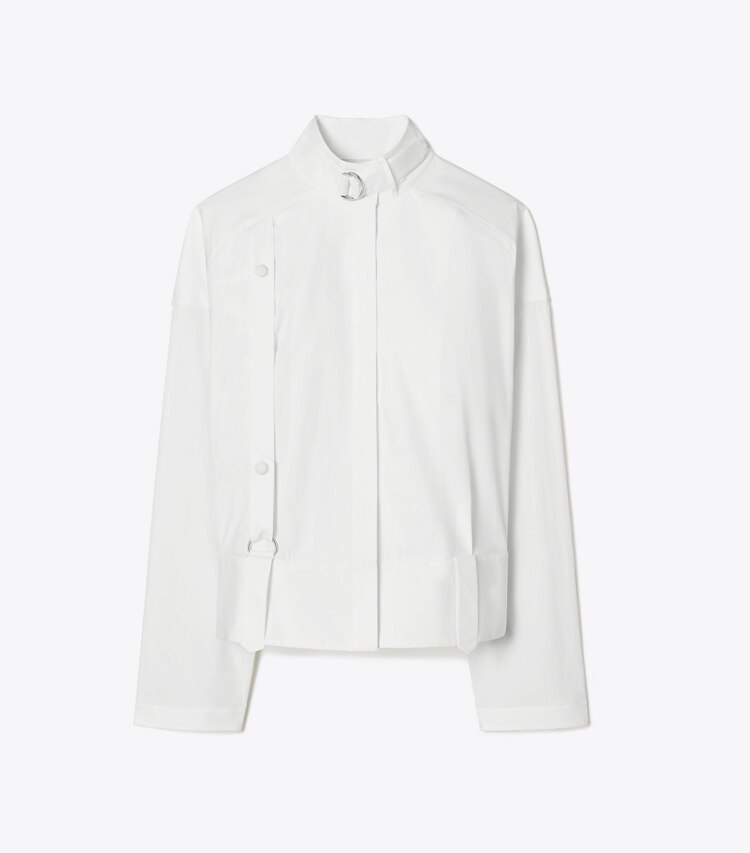 tory burch Cotton Poplin Bomber Shirt