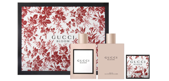 新低 Gucci古驰bloom花悦绽放女士香水套装 香水100ml 身体按摩油100ml 香皂100g 折后 85 约661元 拔草哦