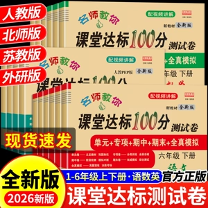 小学试卷期末冲刺测试卷全套一二三四五六年级上下册语数英书人教北师苏教外研小学生期中期末冲刺100分复习卷子题同步训练必刷题