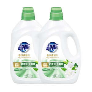 超能香氛柔顺剂2.68kg×2瓶花漾栀子去皱柔软亲肤儿童10.72斤