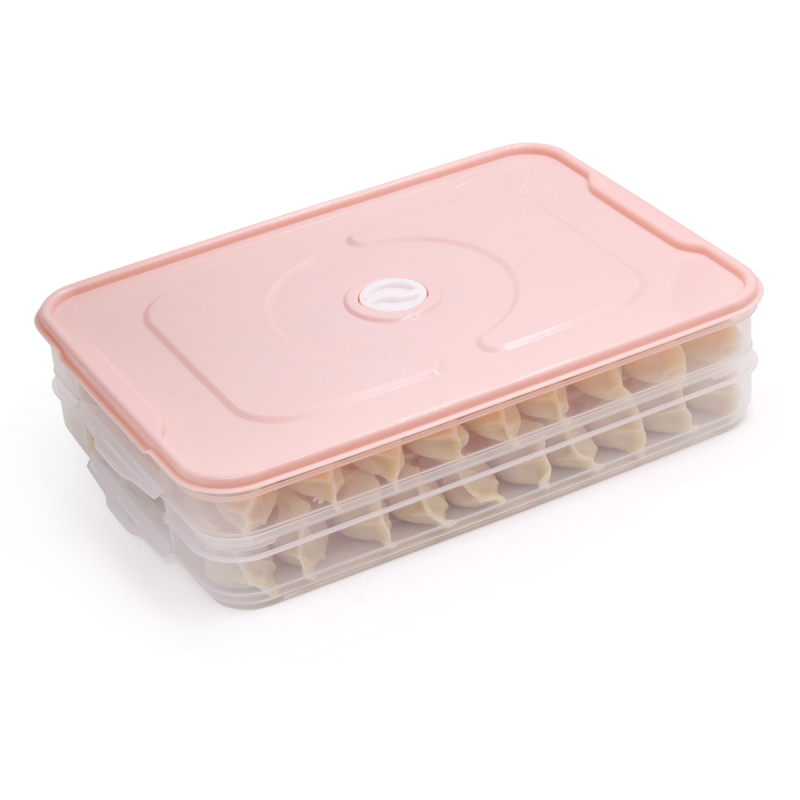 【可签到】速冻保鲜饺子盒保鲜盒2层一盖