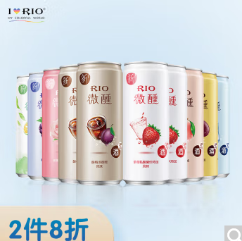 【神价】171.4元！锐澳微醺系列8味330ml（含赠80罐）