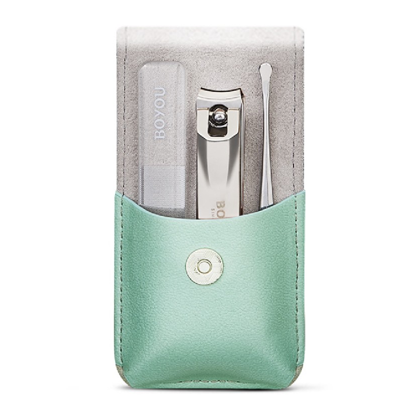 【博友】不锈钢指甲剪指甲钳指甲刀套装