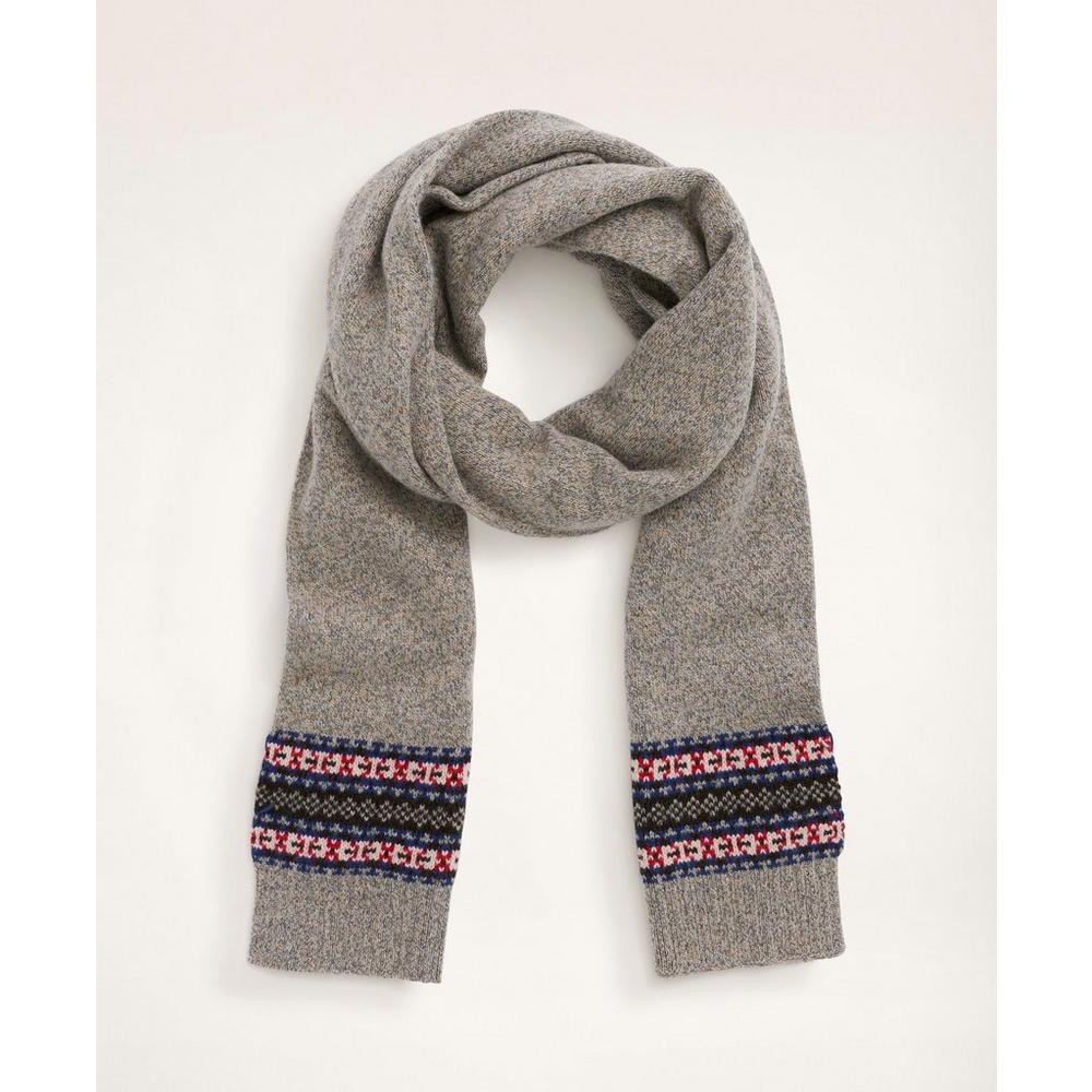 Brooks Brothers布克兄弟Merino Wool Blend Fair Isle羊绒围巾