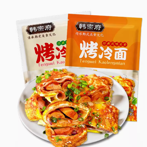 5.9元包邮！韩宗府 烤冷面10片 共500g+100g酱料