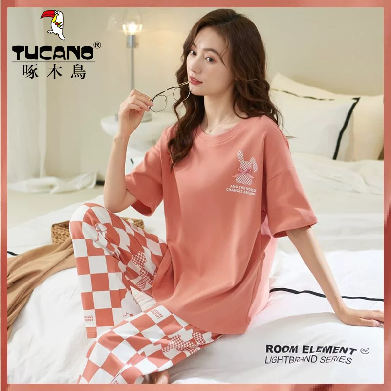 【全尺寸一个价】啄木鸟春夏睡衣家居服套装