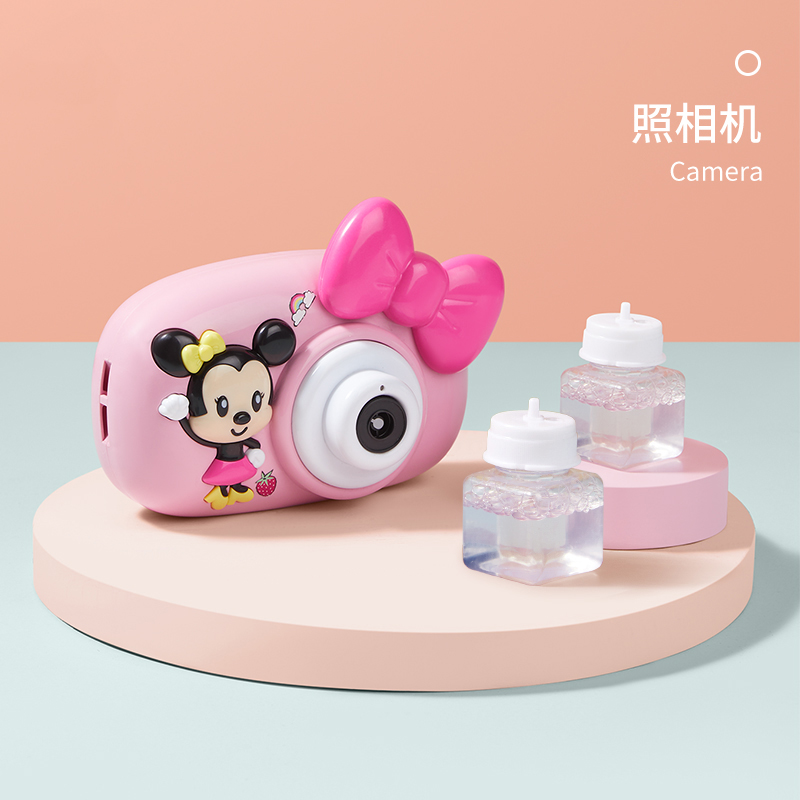 迪士尼泡泡机儿童吹泡泡照相机宝宝电动玩具