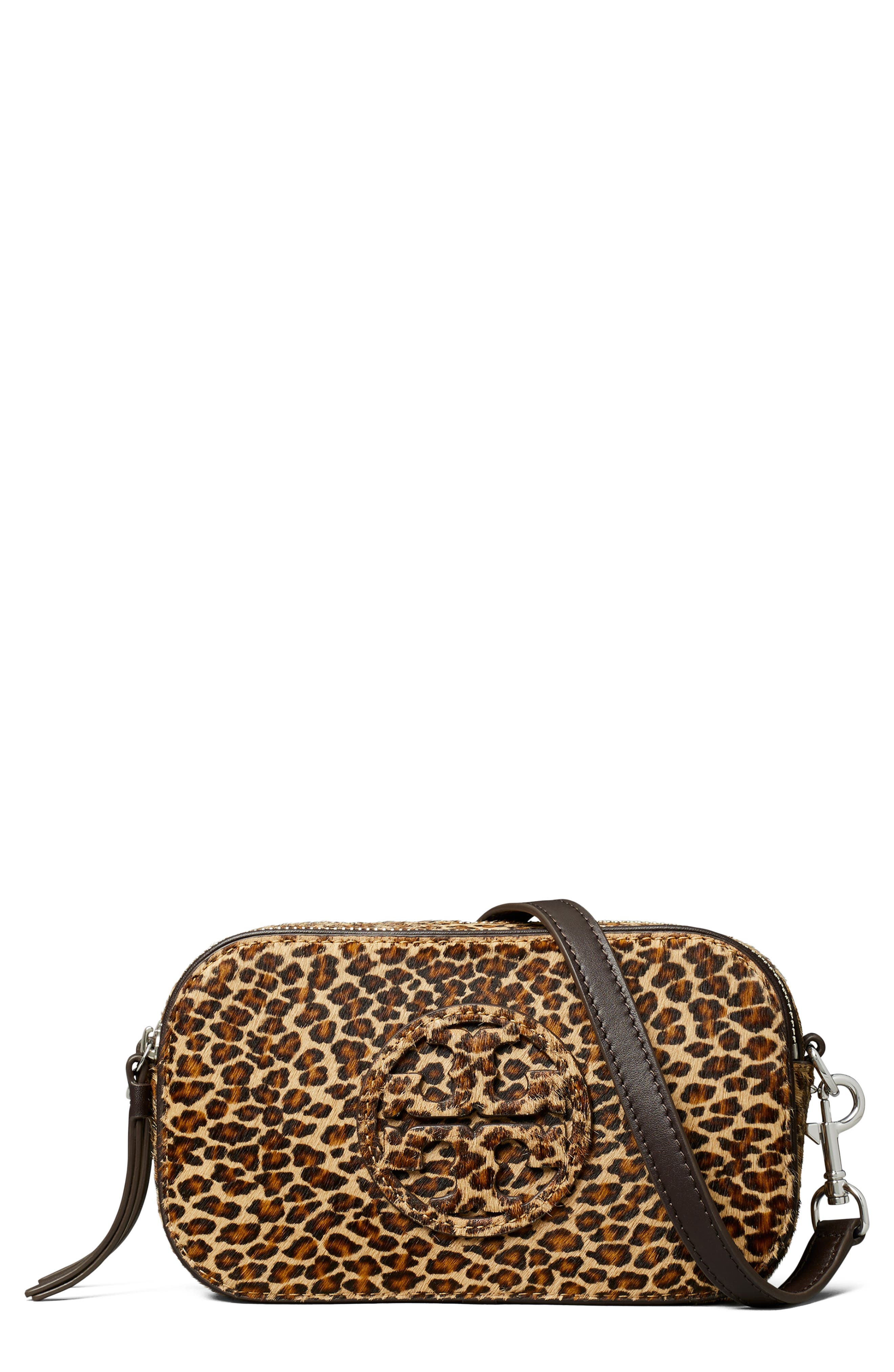 Tory Burch Mini Miller Leopard Print Genuine Calf Hair Crossbody Bag