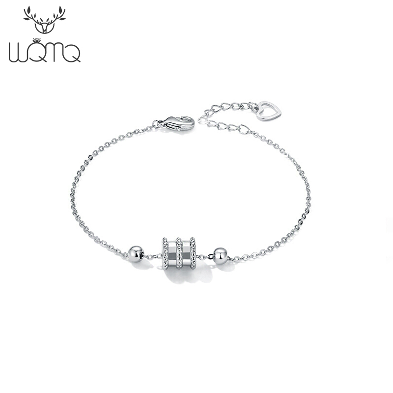  【JD旗舰店】WQMQ S925银小蛮手链 白金色